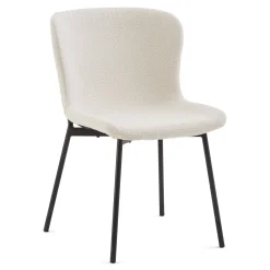 Adena spisebordsstol - Hvidt boucle