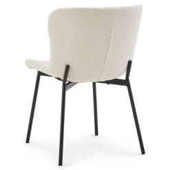 Adena spisebordsstol - Hvidt boucle