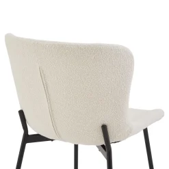 Adena spisebordsstol - Hvidt boucle