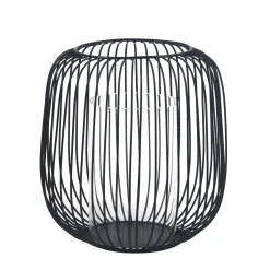 Akia sort metal lanterne 21cm