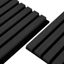 Akustikpanel i sort egetræsfiner 3000x520x18 mm