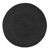 Alex rundt tæppe - Sort jute Ø150 cm