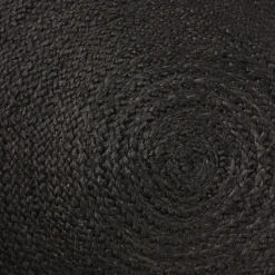 Alex rundt tæppe - Sort jute Ø150 cm