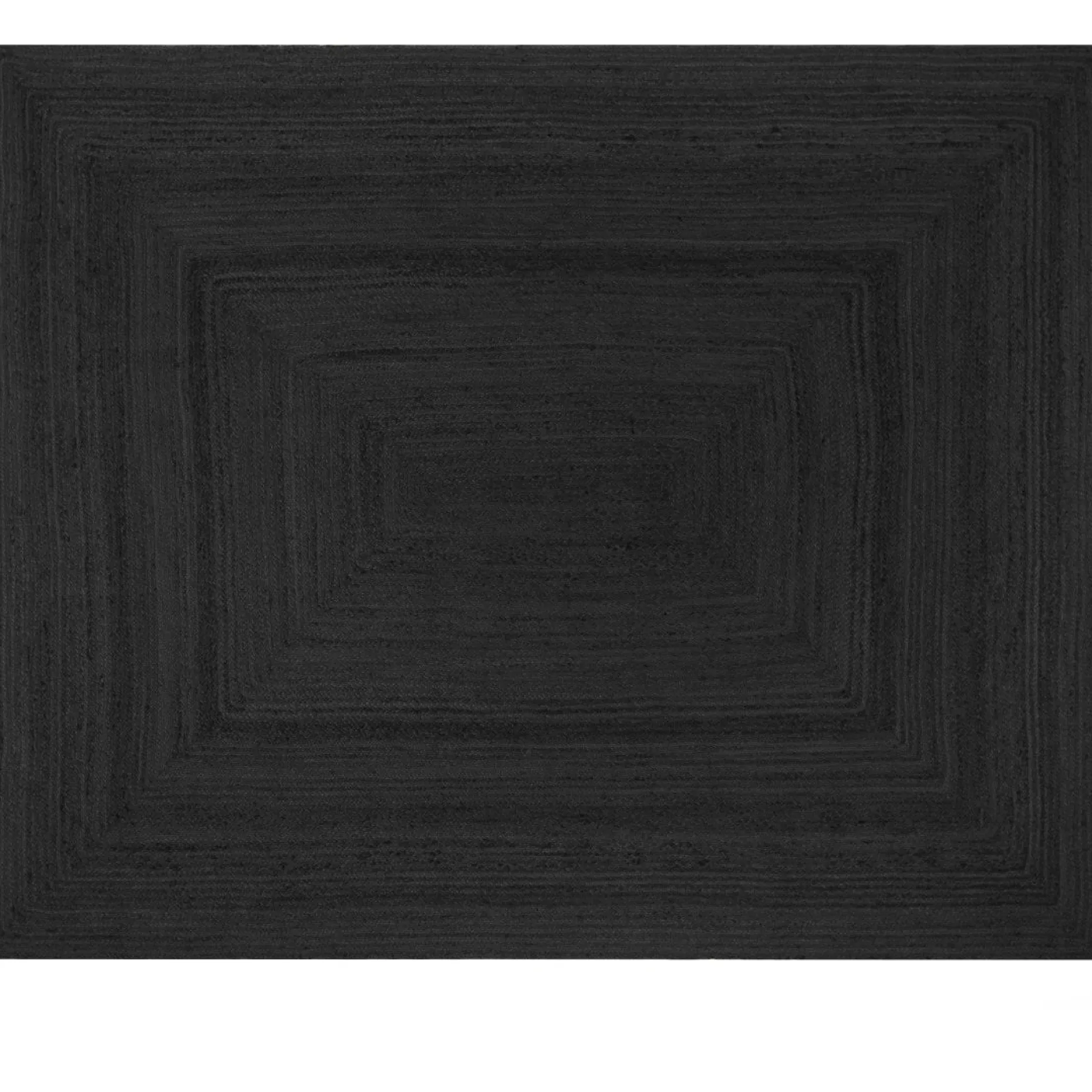 Alex tæppe - Sort jute 180x120