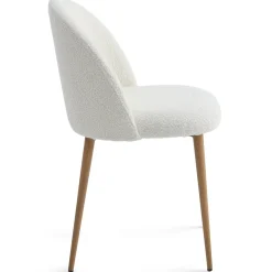 Alicia spisebordsstol - Hvidt boucle stof