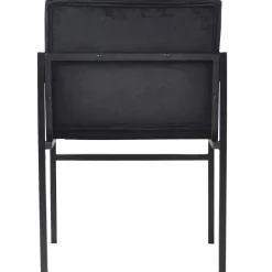 Allie spisebordsstol - Sort velour med armlæn