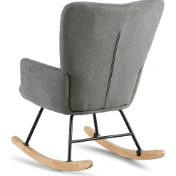 Allison gyngestol med armlæn - grå tekstil