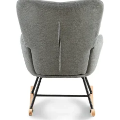 Allison gyngestol med armlæn - grå tekstil