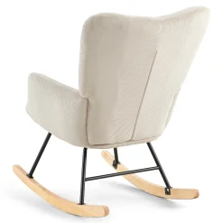 Allison gyngestol med armlæn - beige fløjl