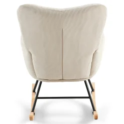 Allison gyngestol med armlæn - beige fløjl