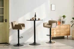 Alya barbord sort Ø70 cm