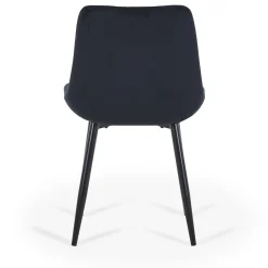 Amina - spisebordsstol i sort velour