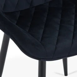 Amina - spisebordsstol i sort velour