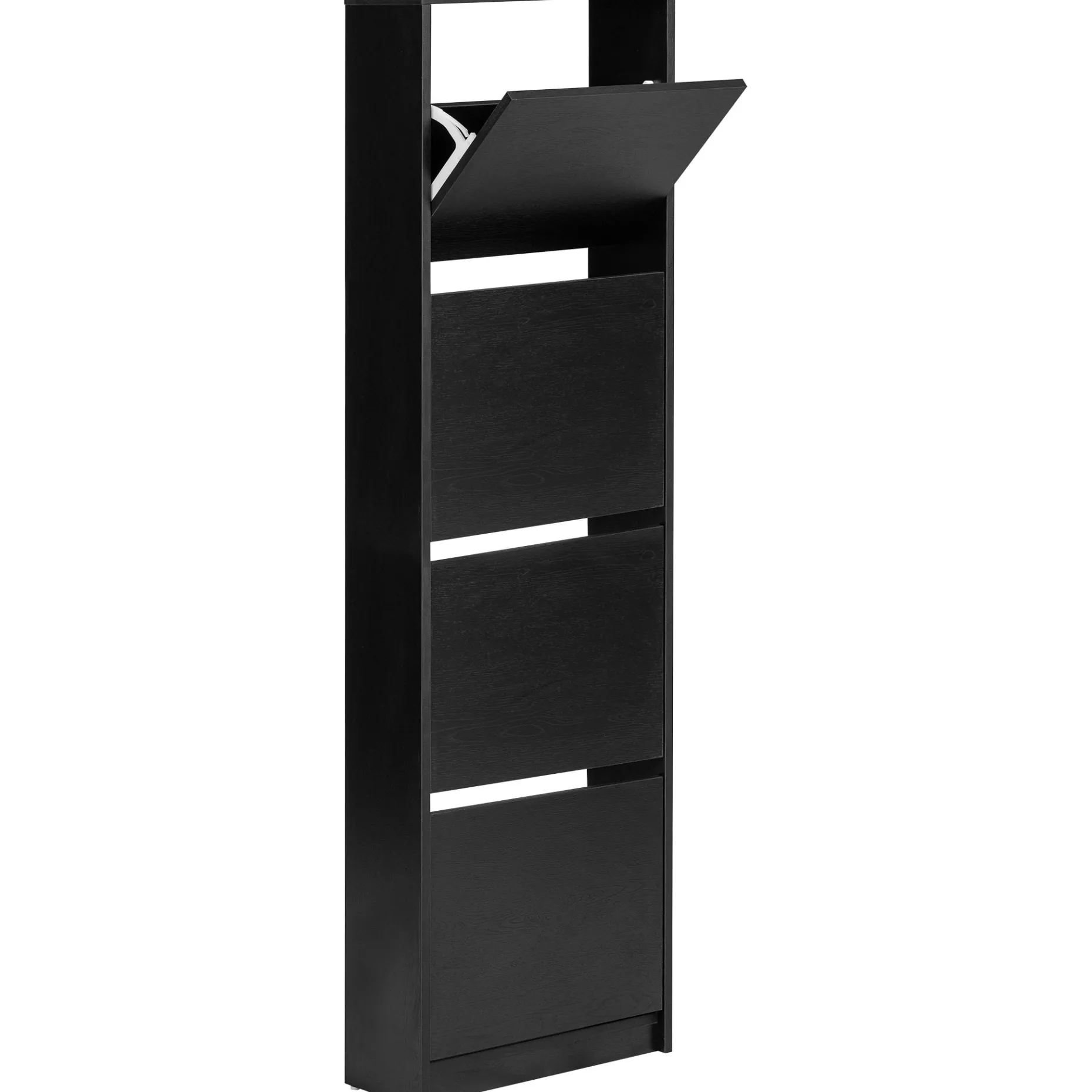 Amy skoskab - sort med 4 låger