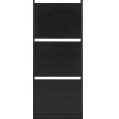 Amy skoskab - Sortlakeret træ med 9 låger