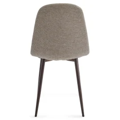 Anna spisebordsstol - sand tekstil med ben i røget egelook