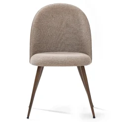 Annika spisebordsstol - sand tekstil med røget egelook