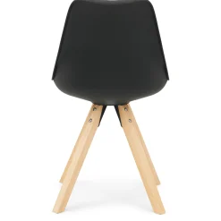 Aria spisebordsstol sort med træben