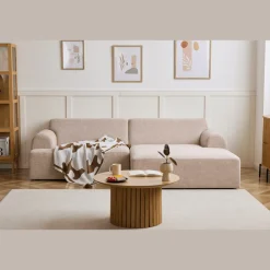 Arianna chaiselong sofa beige - Venstrevendt