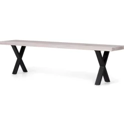 Aura spisebordsbænk - Hvidolieret