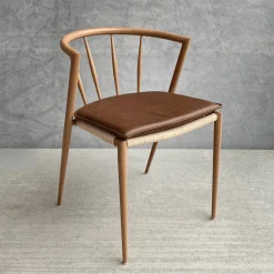 Bella - sædehynde i brunt kunstlæder