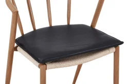 Bella - Sædehynde i sort kunstlæder