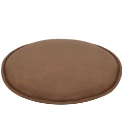 Bella - Sædehynde rund i brunt kunstlæder