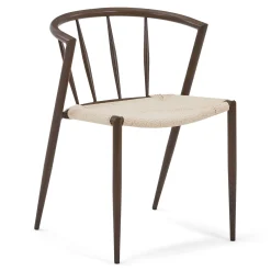 Bella spisebordsstol - Røget egelook med fletsæde