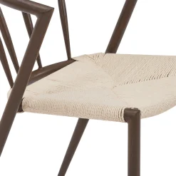 Bella spisebordsstol - Røget egelook med fletsæde