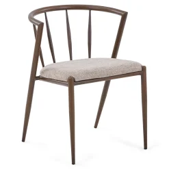 Bella spisebordsstol - Røget egelook med sand polstret sæde