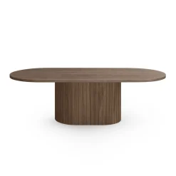 Bobby - Oval sofabord 120x55x45 cm Røget Eg