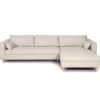 Brandy - Højrevendt og venstrevendt vendbar chaiselong sofa beige - L: 290  x D: 96 x H: 80 cm