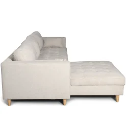 Brandy - Højrevendt og venstrevendt vendbar chaiselong sofa beige - L: 290  x D: 96 x H: 80 cm
