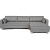 Brandy - Højrevendt og venstrevendt vendbar chaiselong sofa grå - L: 290  x D: 96 x H: 80 cm