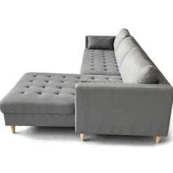 Brandy - Højrevendt og venstrevendt vendbar chaiselong sofa grå - L: 290  x D: 96 x H: 80 cm
