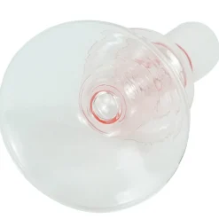 Chicka lysestage glas lyserød 21 cm