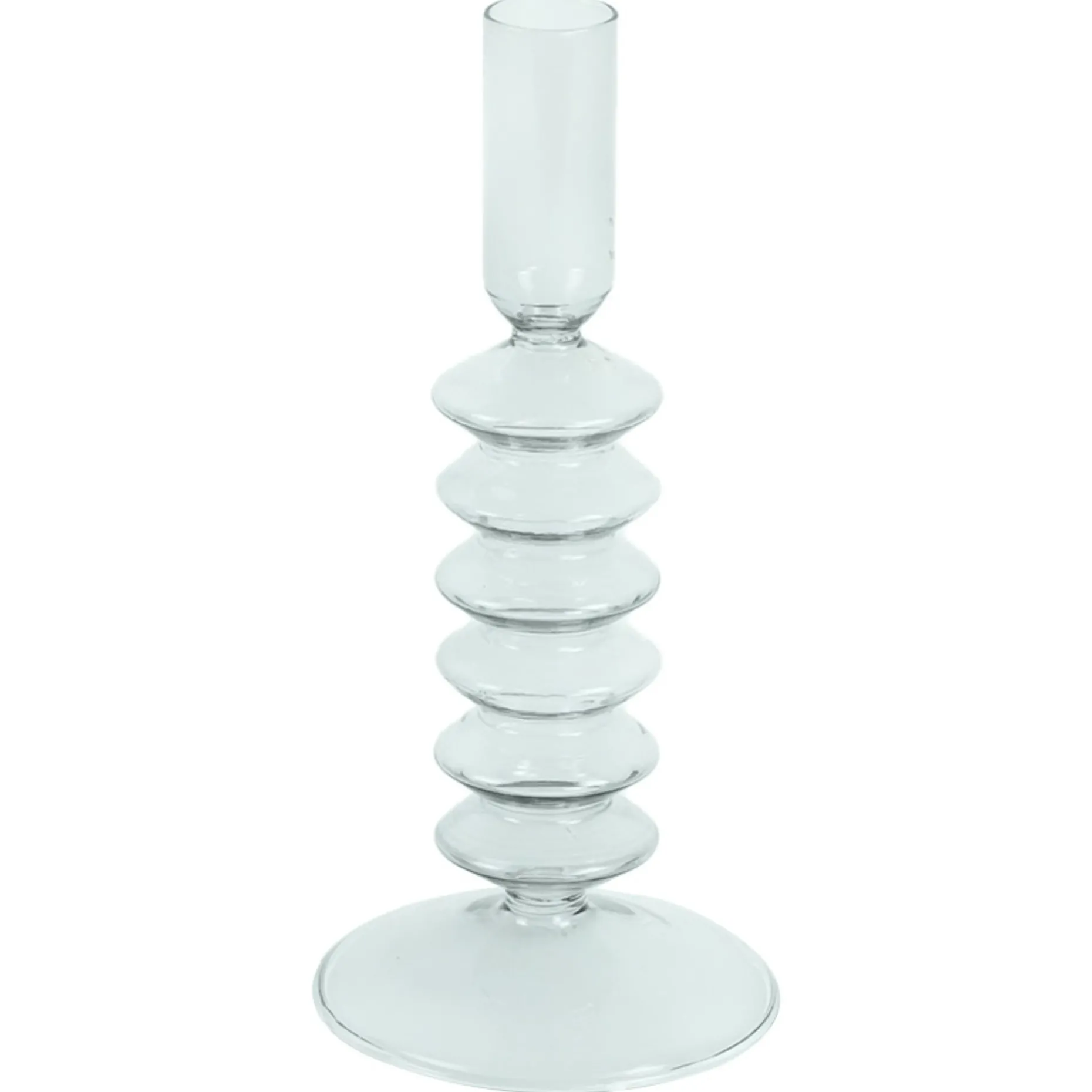 Chili lysestage glas grå 21 cm