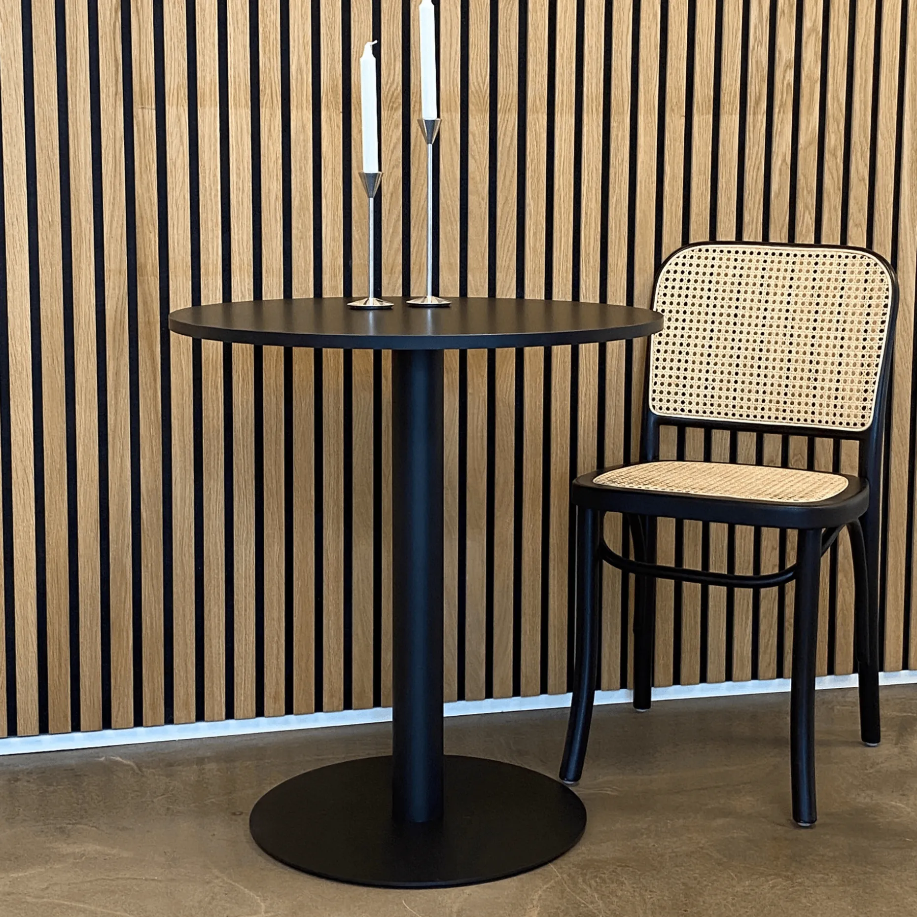 Chloe sort cafebord Ø70 cm