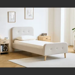 Christian sengeramme i beige 90x200 cm ekskl. sengelameller og madrasser