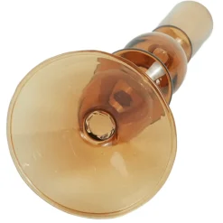 Cora glas lysestage amber 20 cm