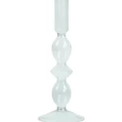 Cora glas lysestage grå 20 cm