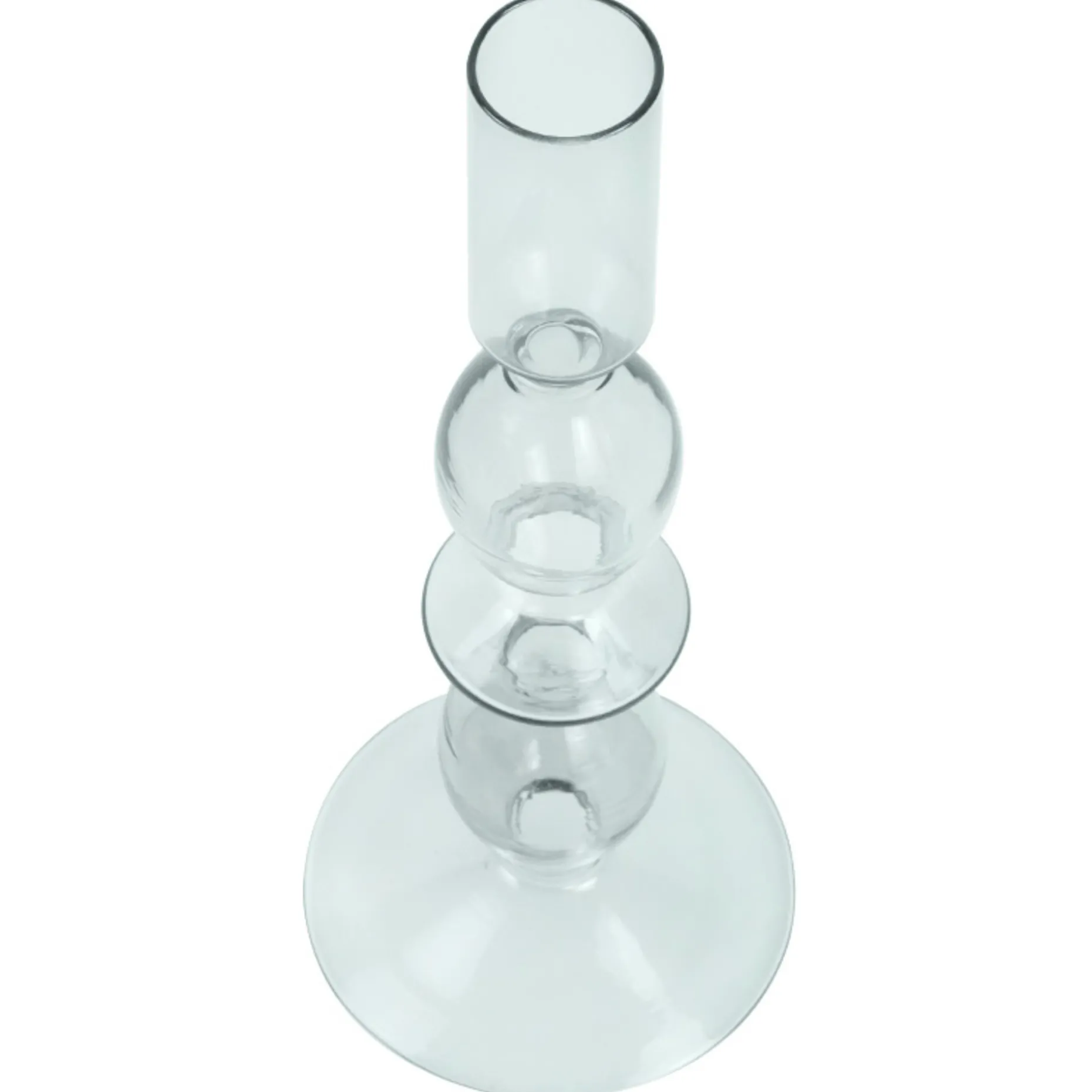 Cora glas lysestage grå 20 cm