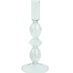 Cora glas lysestage grå 20 cm