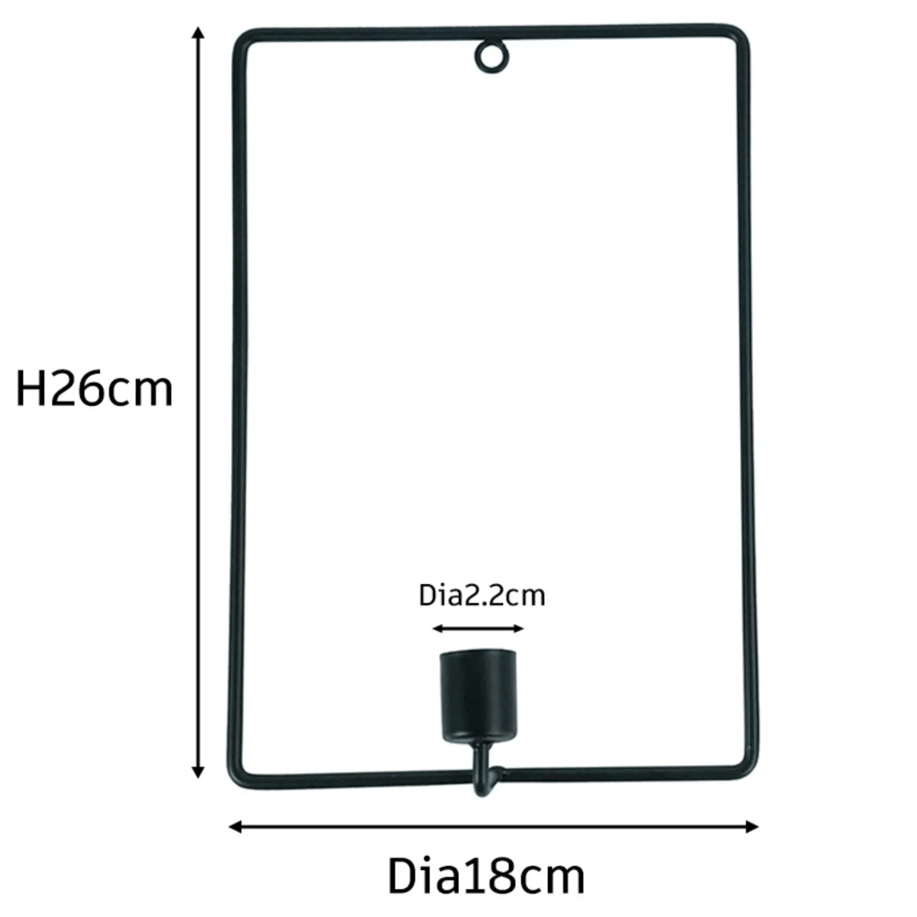 Daisy vægstage sæt sort 26 cm