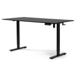 Damian hæve- og sænkebord skrivebord 160x80 cm i sort