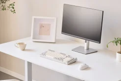 Damian hæve- og sænkebord skrivebord 160x80 cm i hvid