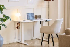 Damian hæve sænkebord skrivebord 120x60 cm i hvid