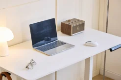 Damian hæve sænkebord skrivebord 120x60 cm i hvid