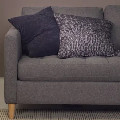 Ellen pyntepude - Blå fløjl 45x45 cm