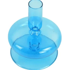 Elly glas lysestage blå 12 cm